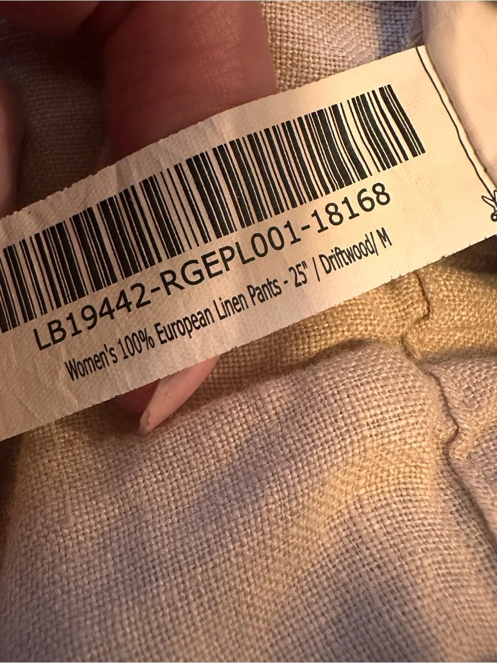 Quince 100% European Linen Pants Driftwood Women Medium Cropped Elastic Waist